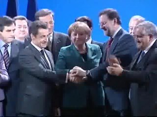 Sarkozy y Merkel le desean "un gran éxito" a Rajoy