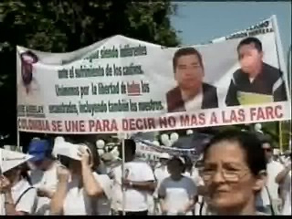 Marchan en Colombia para exigir la liberación de los rehenes de las FARC