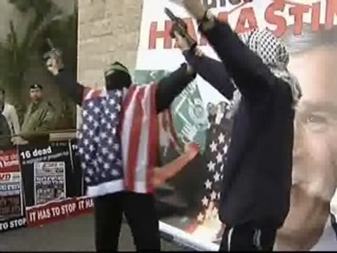 Abucheos y concentraciones anti-Bush en Jerusalén