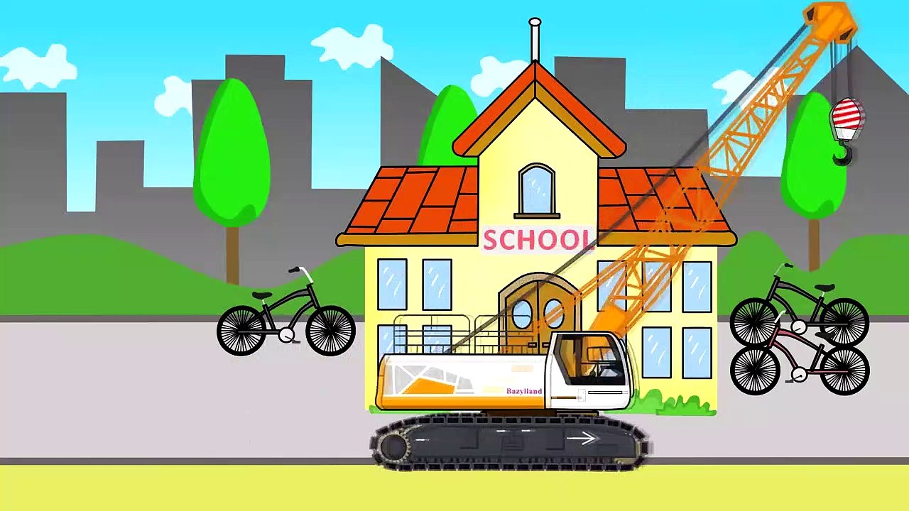 Crane | Vehicle for Children | Crane | Animation For Children, the Creation of Use and other