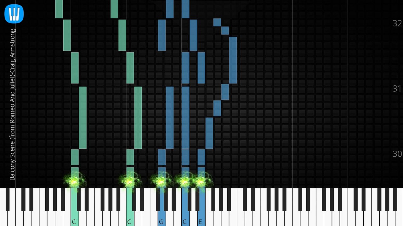  [Piano Solo]Balcony Scene (from Romeo And Juliet)-Synthesia Piano Tutorial