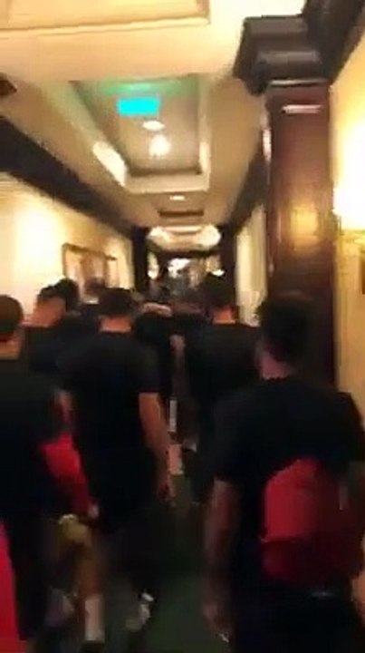 مغادرة النزل في اتجاه ملعب التدريبات Espérance Sportive de Tunis