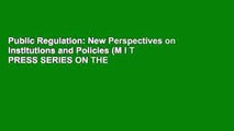 Public Regulation: New Perspectives on Institutions and Policies (M I T PRESS SERIES ON THE