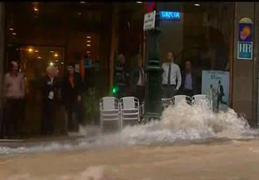 Históricas inundaciones en Vigo a causa del temporal