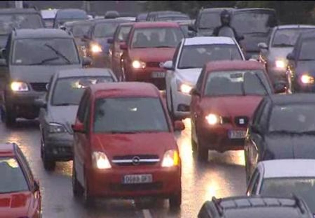La lluvia colapsa Madrid