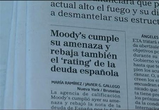 Moody's arremete contra diez comunidades autónomas