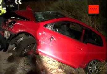 Tres personas heridas en un accidente en Madrid