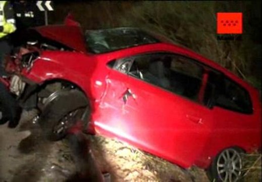 Tres personas heridas en un accidente en Madrid