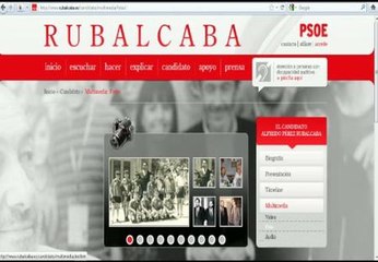 Nueva página web de Rubalcaba