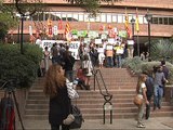 Los docentes catalanes se concentran para protestar