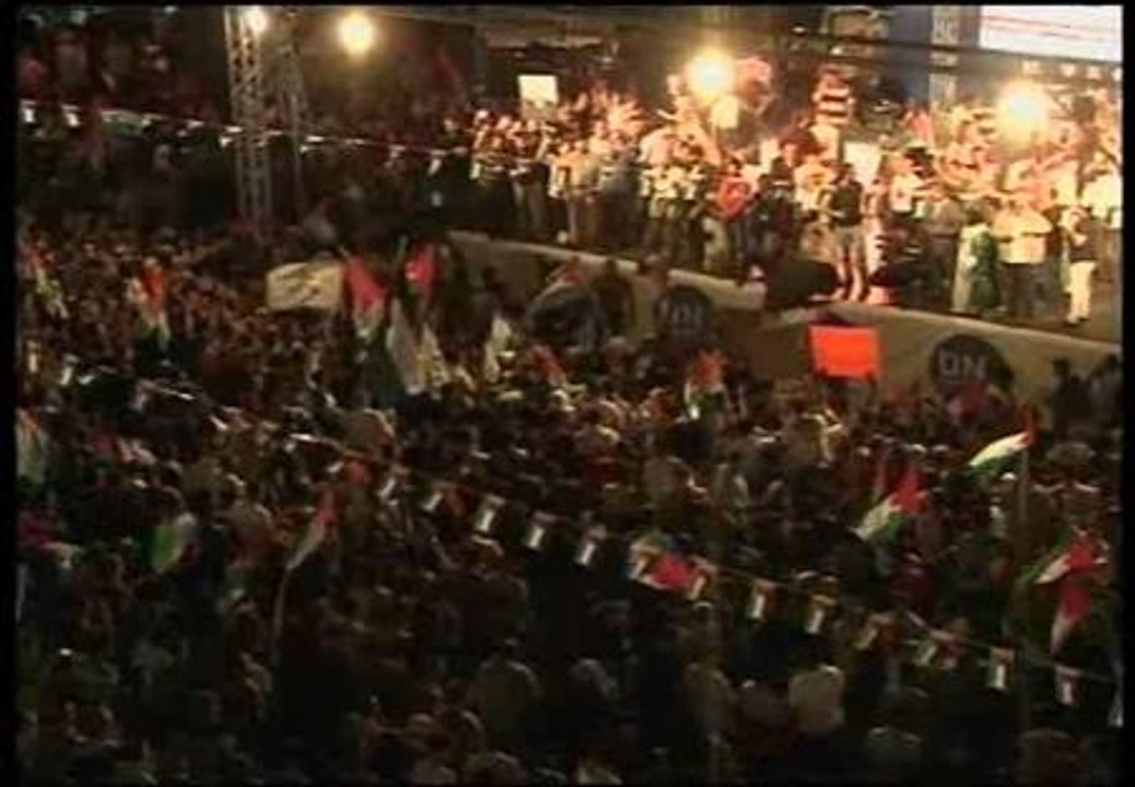 Los palestinos celebran el discurso de Abbas en la ONU