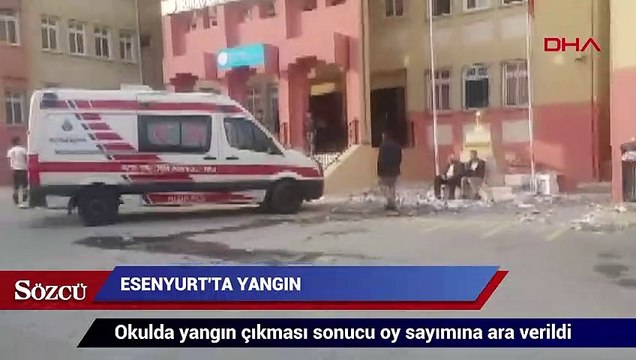 Oy sayımı sırasında okulda yangın çıktı
