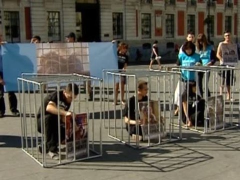 Enjaulados contra el sufrimiento de animales