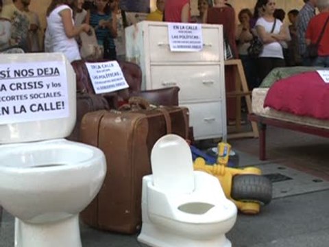 Concentración en Bilbao contra recortes