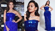 Sonakshi Sinha looks amazing in blue gown at HT Style Awards |FilmiBeat