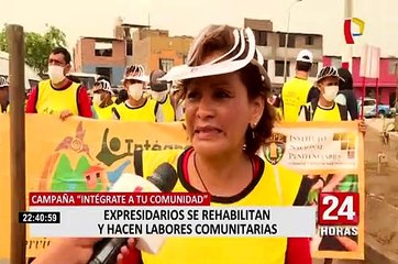 Campaña 'Intégrate a tu Comunidad': exreos se rehabilitan y hacen labores comunitarias