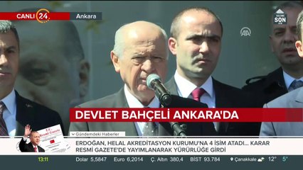 MHP Lideri Devlet Bahçeli, Ankara'da konuşuyor