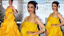 Radhika Apte looks sunshine in a strapless yellow gown at Ht Most Stylish awards | Boldsky
