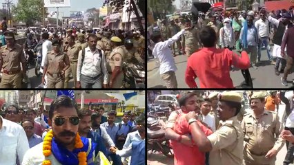 पीएम की काशी में भीम आर्मी चीफ चंद्रशेखर का रोड शो, खुद को बताया मजबूत उम्मीदवार