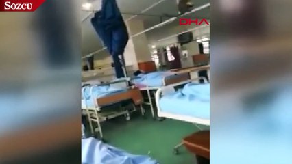 Maymunlar hastaneyi böyle bastı