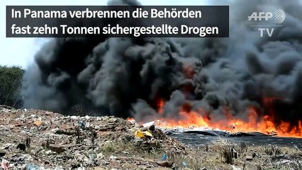 Fast zehn Tonnen Drogen in Panama verbrannt