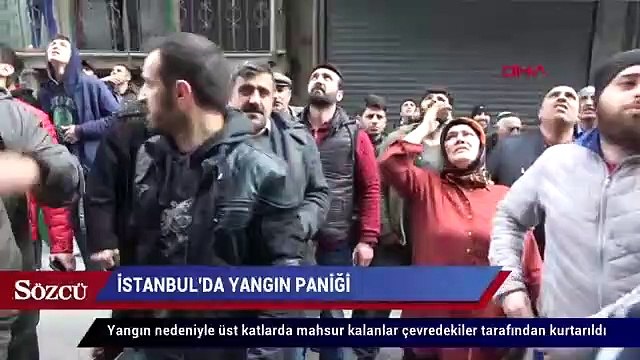 İstanbul’da yangın paniği! Mahsur kalanları mahalleli kurtardı
