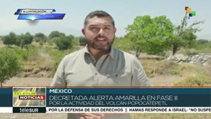 México: se decreta Alerta Amarilla Fase III por actividad volcánica