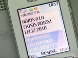 Millones de mensajes de móvil para felicitar el 2010
