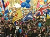 Fieles llegados de todas partes de Europa participan en la Fiesta de la Sagrada Familia