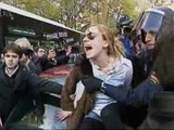 Enfrentamientos entre taxistas y conductores en Madrid