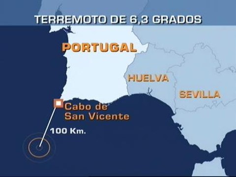Un terremoto de 6'3 grados Richter se siente en Huelva y Sevilla