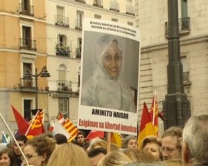 Concentración en Madrid por Aminetu Haidar