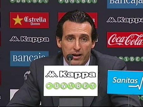 Unai Emery asegura que merecían la derrota