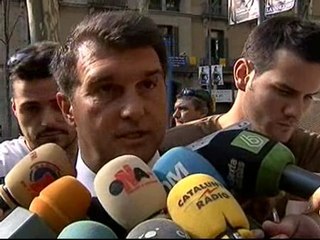 Laporta: "El ambiente en el vestuario es bueno"