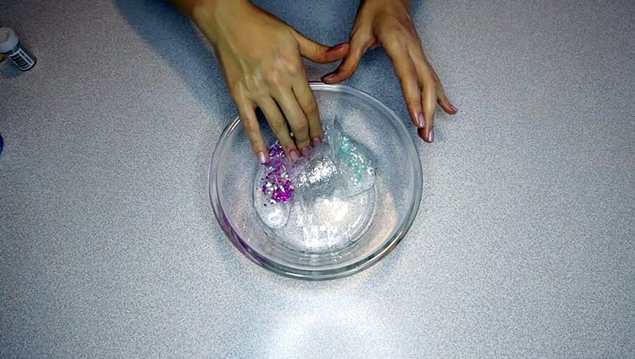 Seffaf Slime ı Kar Beyaz Slime a çeviriyoruz - DIY - ASMR - 005