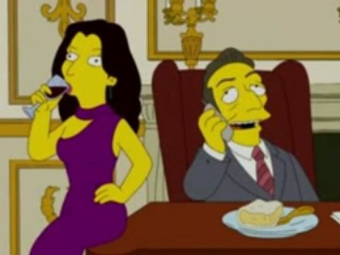 Nicolas Sarkozy y Carla Bruni en 'Los Simpsons'