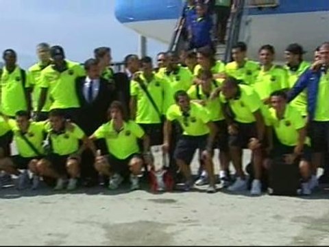 El Barça exhibe la Supercopa de Europa