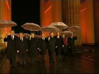 Merkel contó con la presencia de los actuales líderes mundiales en la llamada &#039;Fiesta de la Libertad&#039;