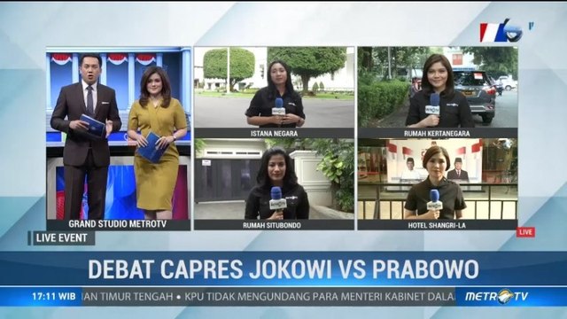 Suasana Jelang Debat Keempat Pilpres 2019