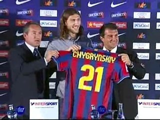 Chygrynskiy, presentado como nuevo jugador del Barça