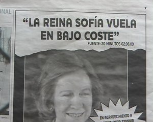 Ryanair exhibe a la Reina en su anuncio