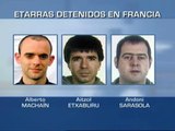 Detenidos en Francia tres miembros del aparato militar de ETA