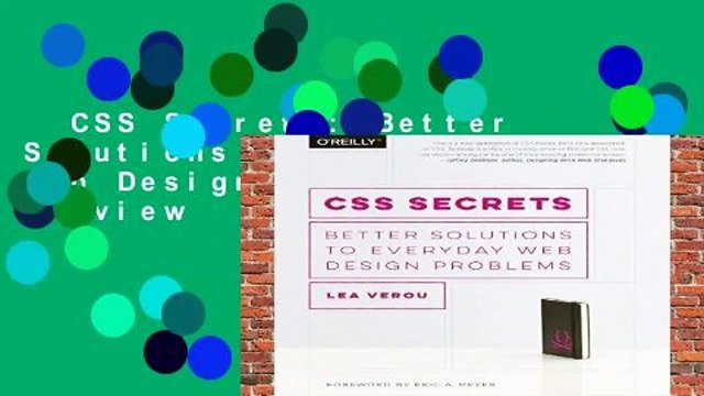 CSS Secrets: Better Solutions to Everyday Web Design Problems Review