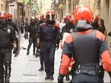 Disturbios en la manifestación ilegal de San Sebastián