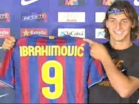 El Barça presenta a su nueva estrella, Zlatan Ibrahimovic