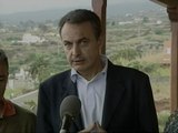 Zapatero evalúa en La Palma los daños del incendio
