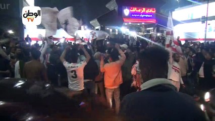 جماهير ميت عقبة تحتفل بالتعادل مع الأهلي أمام نادي الزمالك