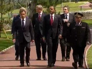 Obama y Sarkozy recuerdan a las víctimas del Desembarco de Normandía