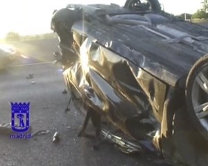 Accidente de nueve personas en un mismo coche