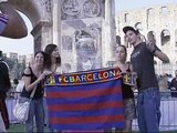 Miles de seguidores del Barça empiezan a invadir Roma